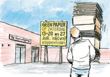 Oud papier in zomervakantie